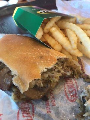 Mushroom Swiss Mushroom Runza   Sandwich