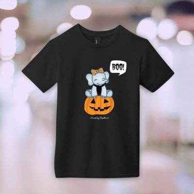 Custom graphic tee stretchy elephant Halloween