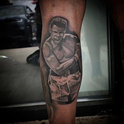 Muhammad Ali tattoo by Mike