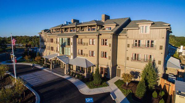 Asphalt Shingles and Standing seam Metal on a high end destination hotel