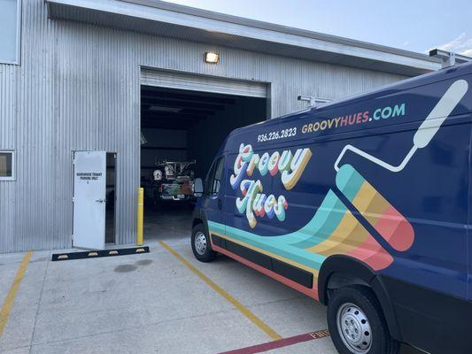 Our Groovy paint van!