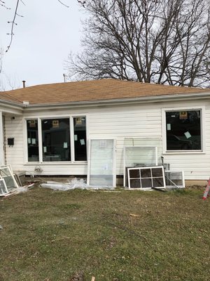 New windows in this 1949 home.