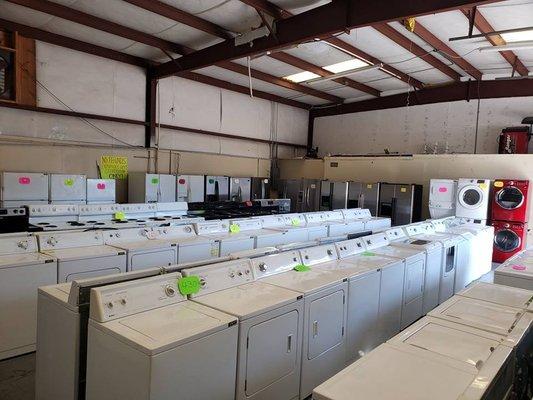 Washers, Dryers, Stoves, Refrigerators, Stackables and more!