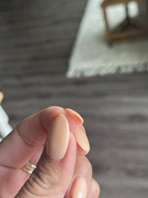 Gap between my natural nail and the extension