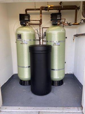 New commercial water softener at a hotel