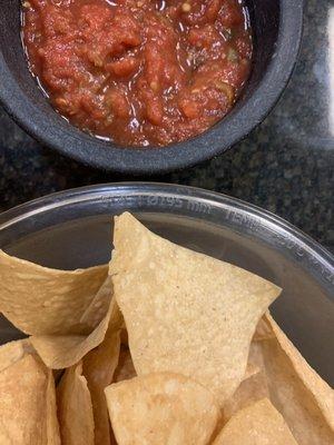 Chips and salsa. The salsa was delicious