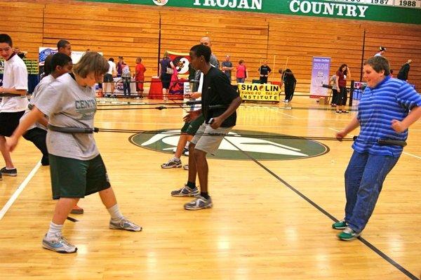 Kids enjoy T-Bungee® classes. 23 schools use them for PE and sports programming. Try in your school or gym. 
 Bungeebootcamp.com