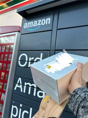 Amazon locker is located outside