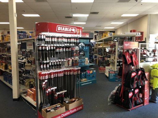 Diablo is one of their quality suppliers.  The multi-tools bits were on the back wall.