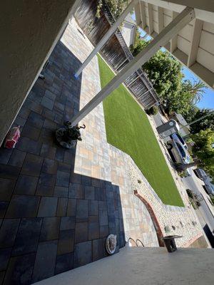 Turf and pavers