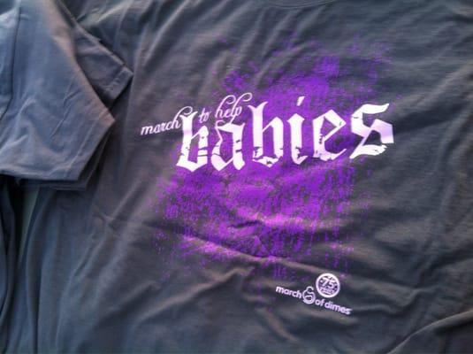 2013 March for Babies tshirts - 75th anniversary edition!