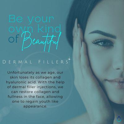 Dermal fillers are hyaluronic acids are natural acids that play an important role in hydrating and volumizing the skin. Unfortunately as we