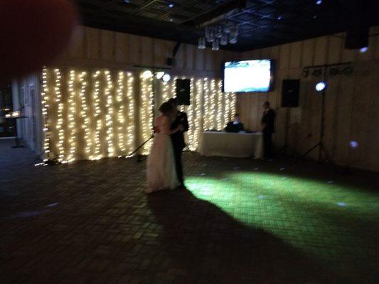 Dance floor. Newlyweds​ take their first dance