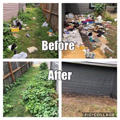 Property Clean Out Before & After Picture