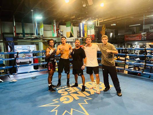 Our boys sparing at Central Boxing Gym.