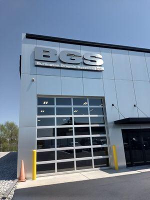 Finished building at Burlington Graphics Systems in Elkhart, IN, by FM Construction