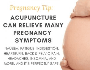 Acupuncture may alleviate some of the undesirable symptoms of pregnancy like morning sickness, fatigue and depression.