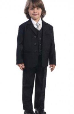 Boys Black 5pc Suit