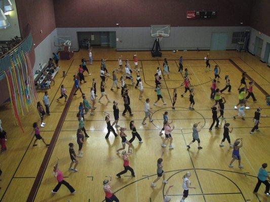 Zumba class at the Second-Ponce de Leon Baptist Church Family Life Center