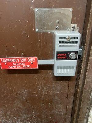 This is a fresh installation for alarm exit bar