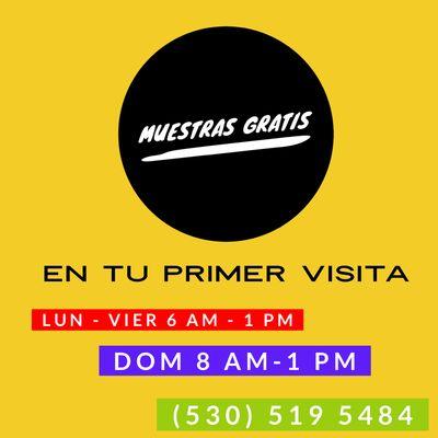 Muestras gratis en tu primera visita