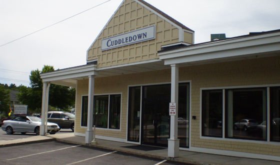 Front of the Cuddledown outlet store located in Freeport, Maine.