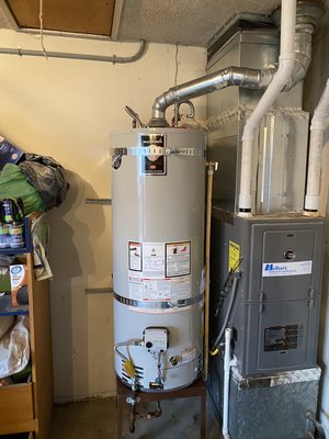 Gas water heater installed!