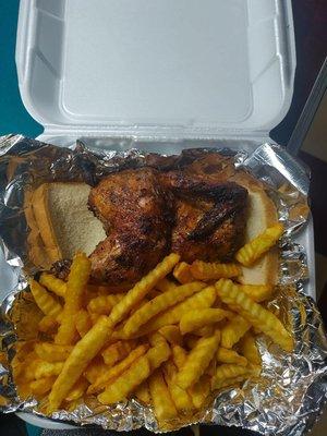 Smokes chicken & fries