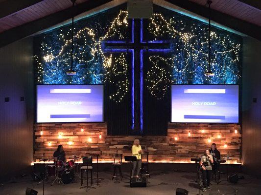 Praise Worship Team getting ready for Sunday service. Holy Roar by Chris Tomlin. Come worship with us on Sunday's at 9:41am.