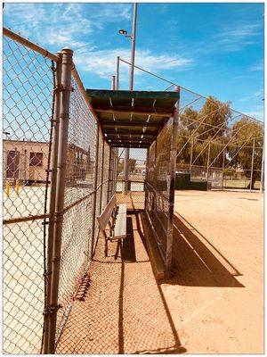 Players dugout.