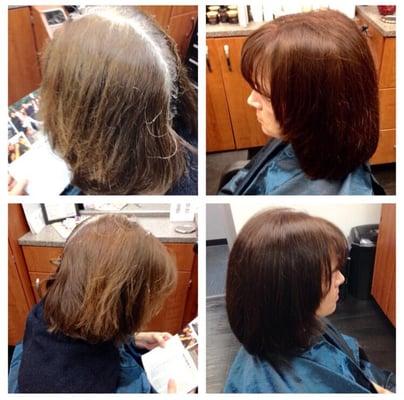 Color transformation to a warm chocolate brown.