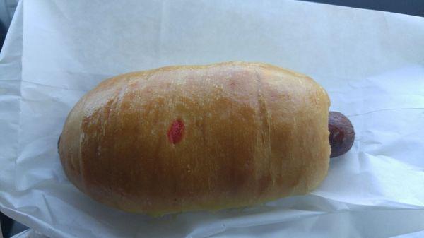 Spicy sausage kolache.