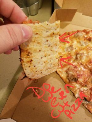 Pizza not cut