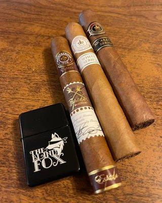 Montecristo Cigars and Blind Fox Lighter