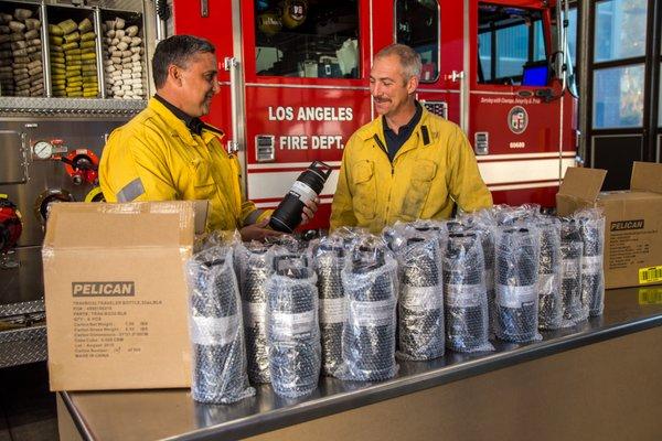 In 2019, we donated enough insulated water bottles for the the entire department.