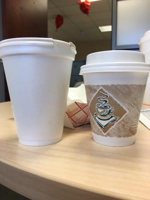 Not all things are the same at both Sawgrass locations. Both of these are a small latte