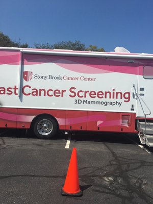 Mammography truck located today in Voxx International parking lot