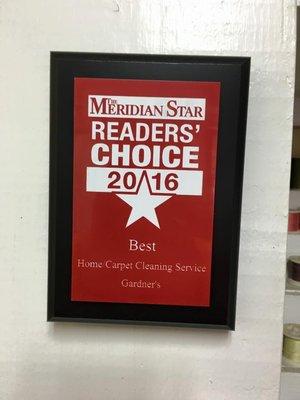 Meridian Star 2016 Reader's Choice award.