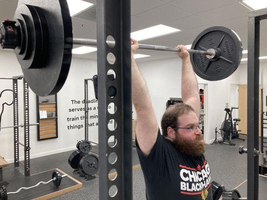 A correctly performed Overhead Press is one of the best exercises for shoulder health