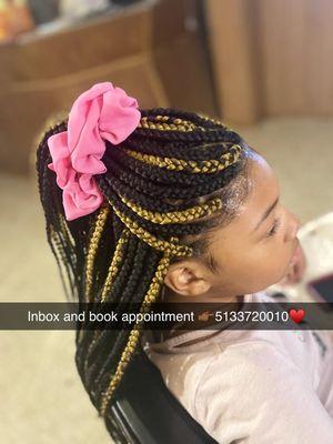 Regular box braids for kids