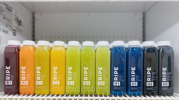 Ripe Cold Pressed Juices made fresh in our store!