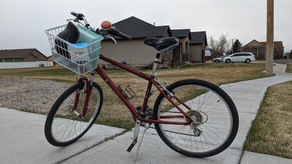 Riding my bike to work