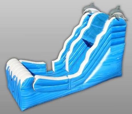 STRAIGHT DROP DOLPHIN  Zoom to the bottom of this 16-foot straight-drop waterslide. Perfect for thrill-seekers of all ages! ​