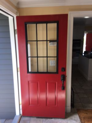 A meticulously cut door - Newton, MA