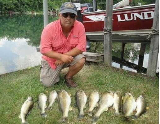 June and July, and August are great months for Bass and Walleyes.