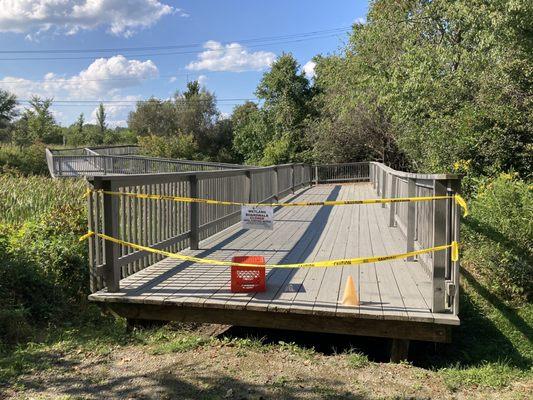 Boardwalk closed for repairs ...