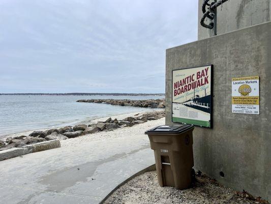 The eastern end of the boardwalk