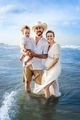 Family beach photoshoot on South Padre Island, TX.