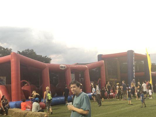 Bounce houses for the kiddos.