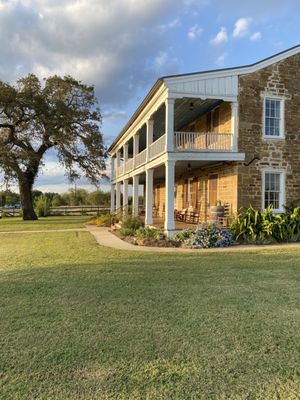 Right view of the front porch at Whitehall